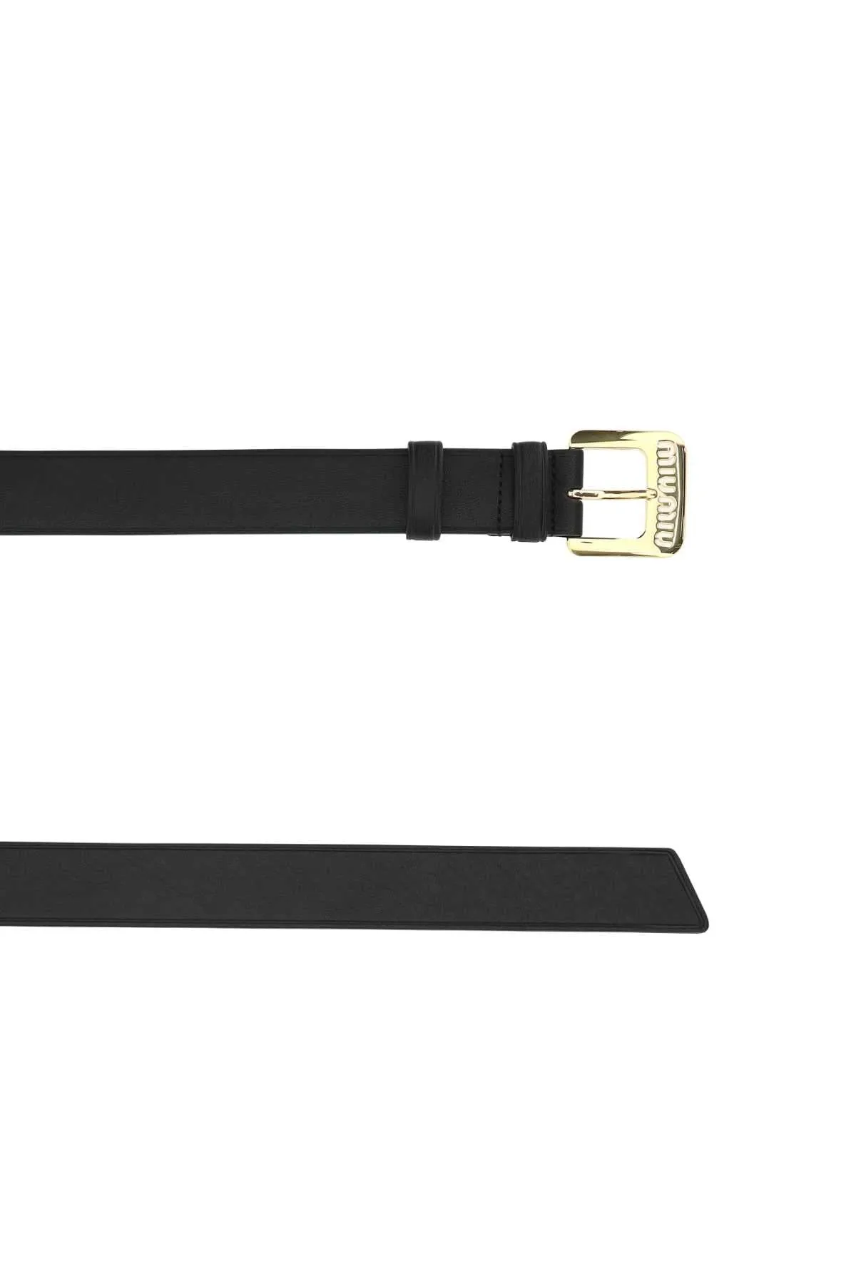 Miu Miu Cut-Out Logo Embossed Buckled Belt