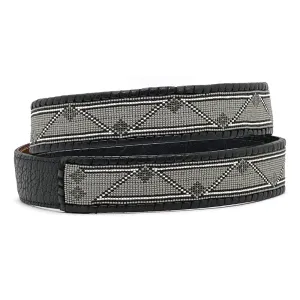 Mohawk Gray Beaded Belt
