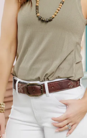 Mohawk Teak Rustic Belt