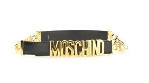Moschino Lettering Logo Chain Detailed Belt