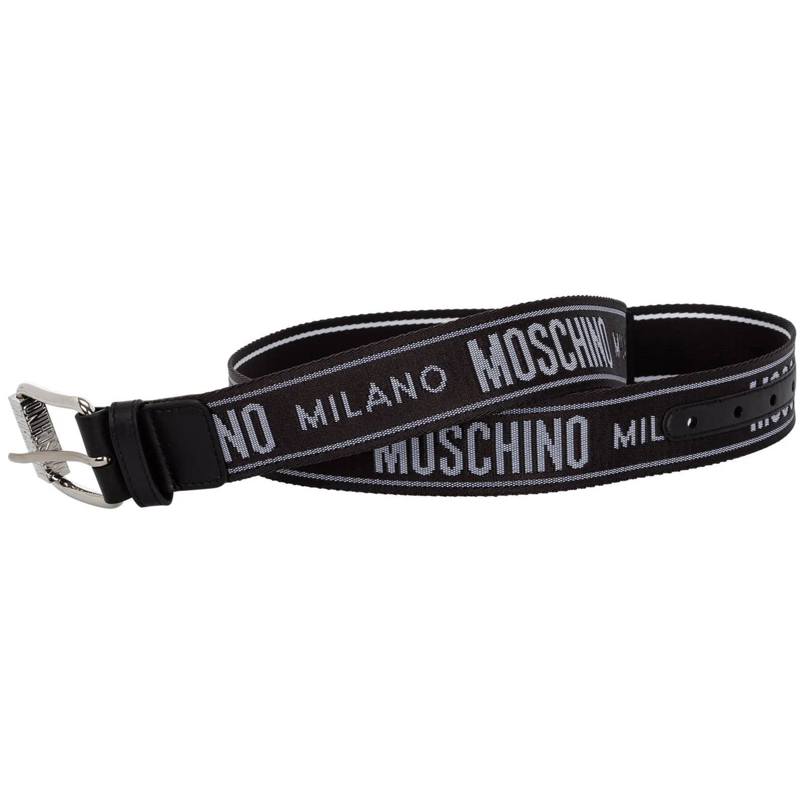 Moschino Logo Detailed Buckle Belt