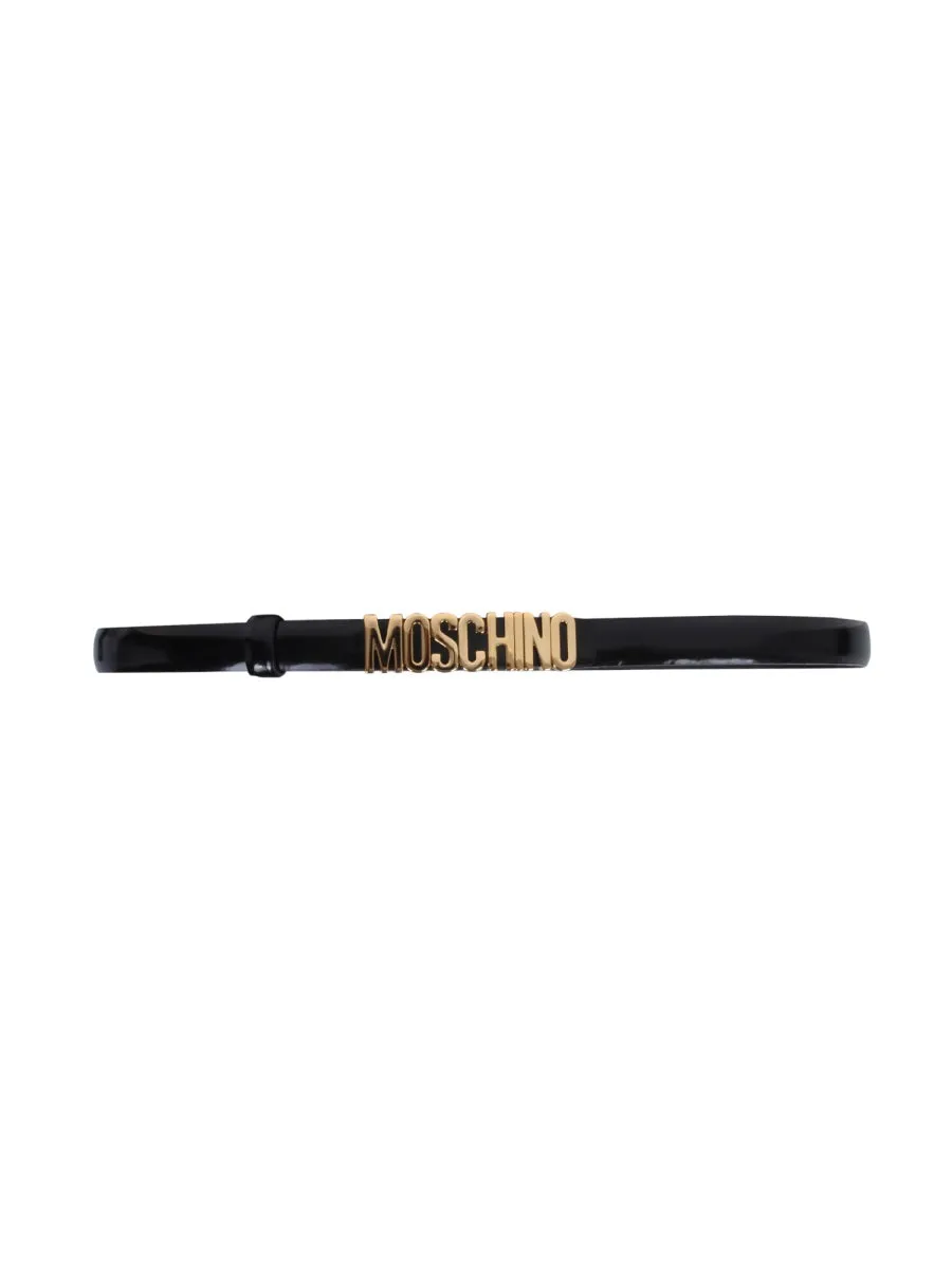 Moschino Logo Lettering Belt