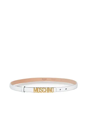 Moschino Logo Lettering Buckle Belt