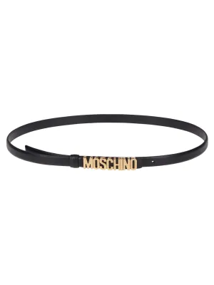Moschino Logo Lettering Buckled Belt