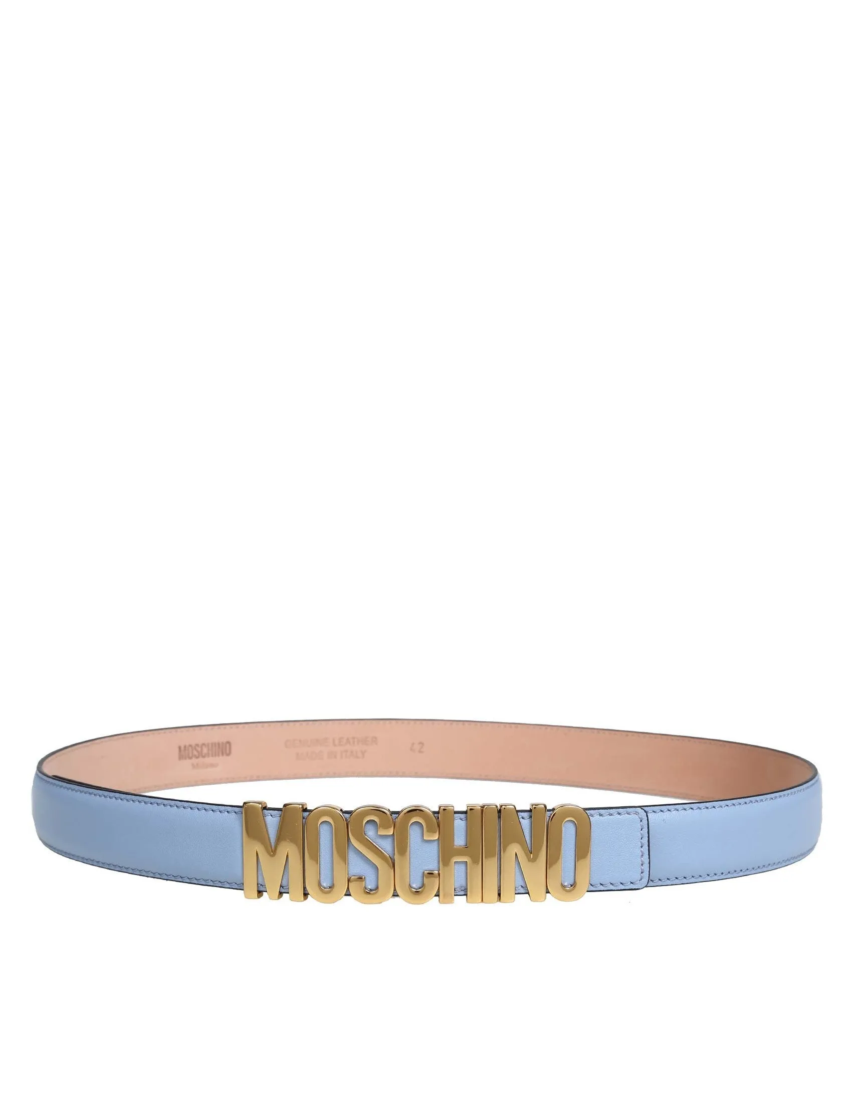 Moschino Logo Plaque Belt