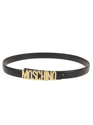 Moschino Logo Plaque Belt