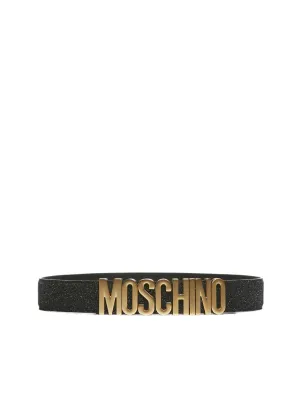 Moschino Logo Plaque Belt