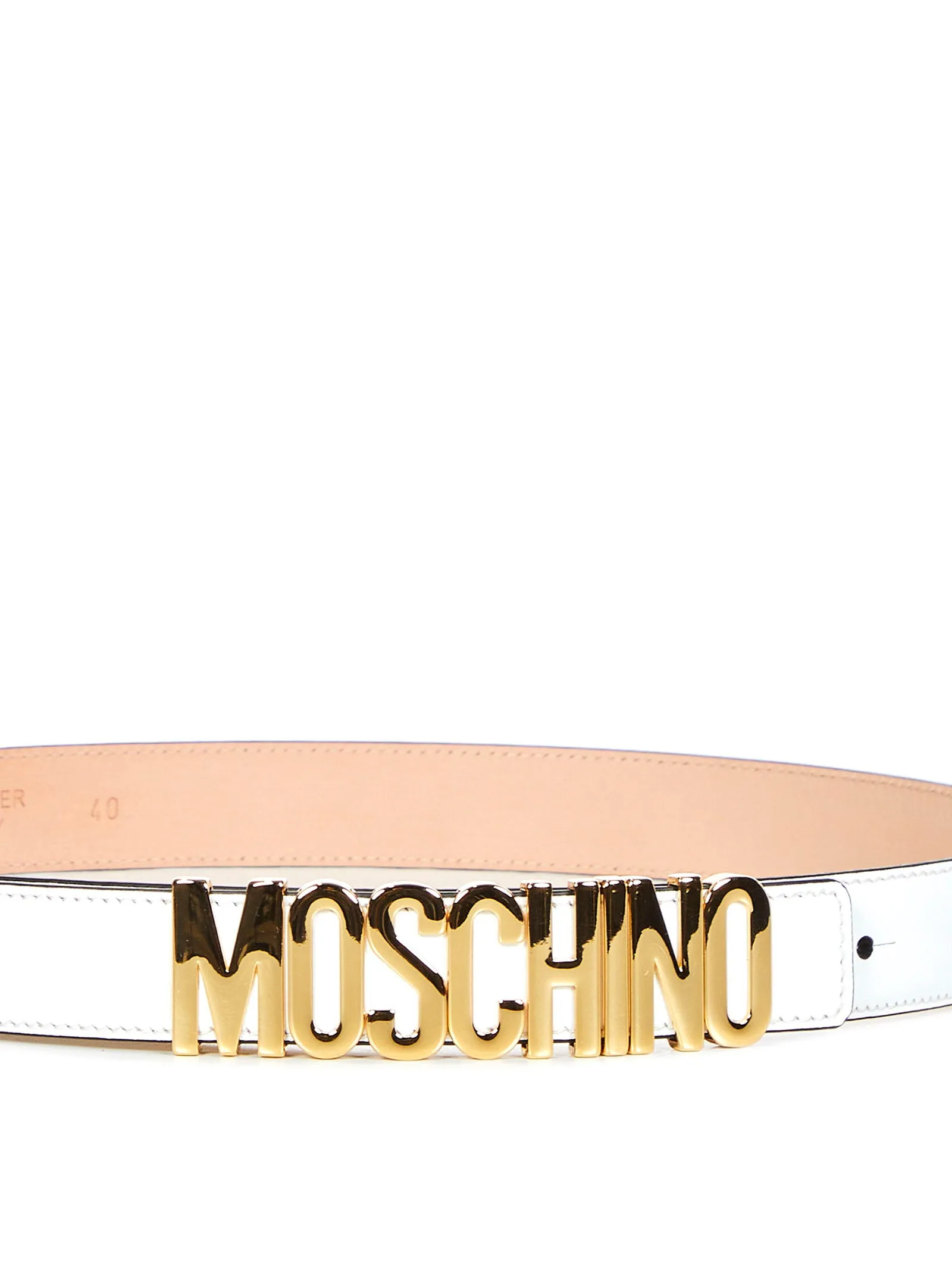 Moschino Logo Plaque Buckle Belt