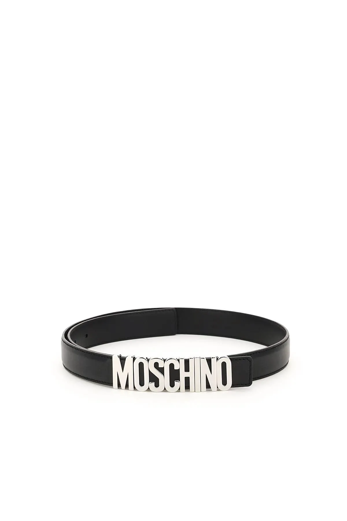 Moschino Logo Plaque Buckle Belt