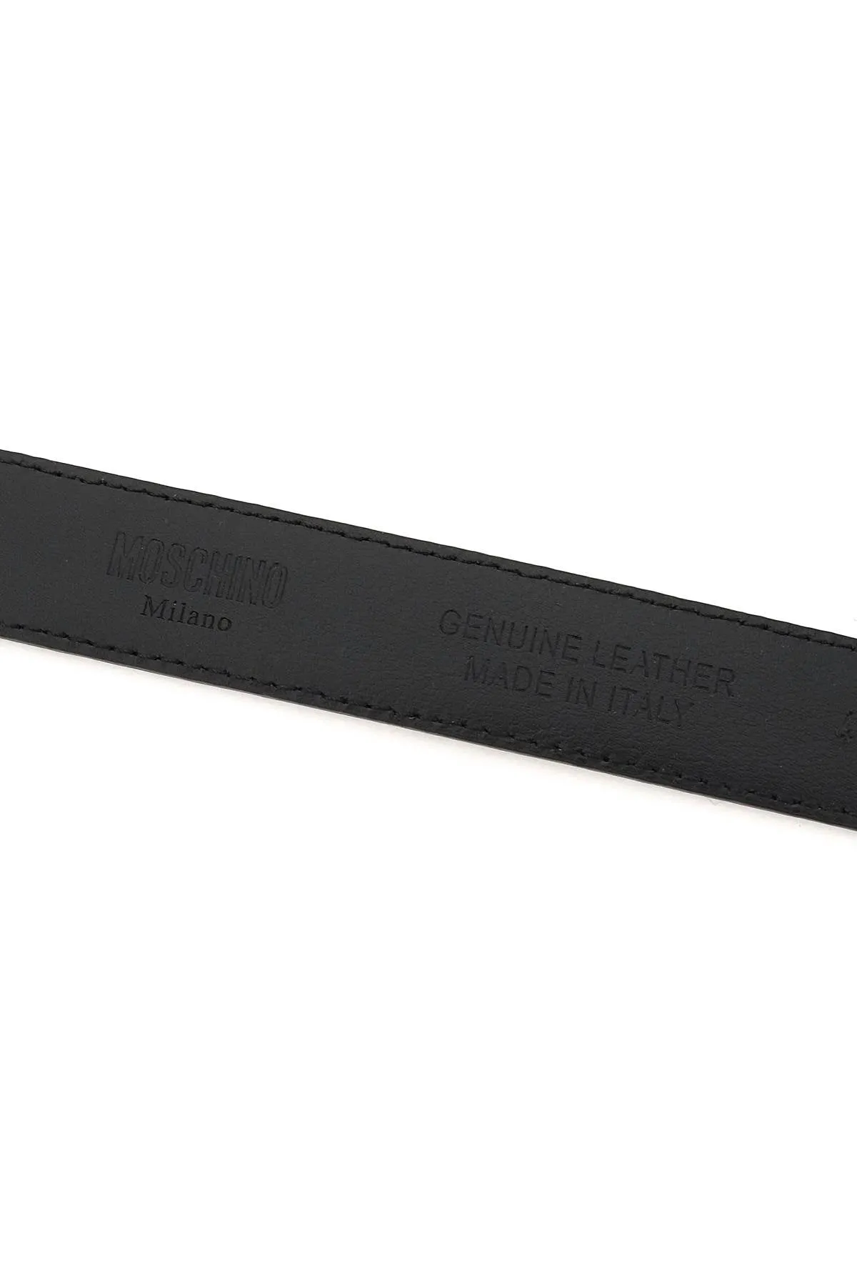 Moschino Logo Plaque Buckle Belt