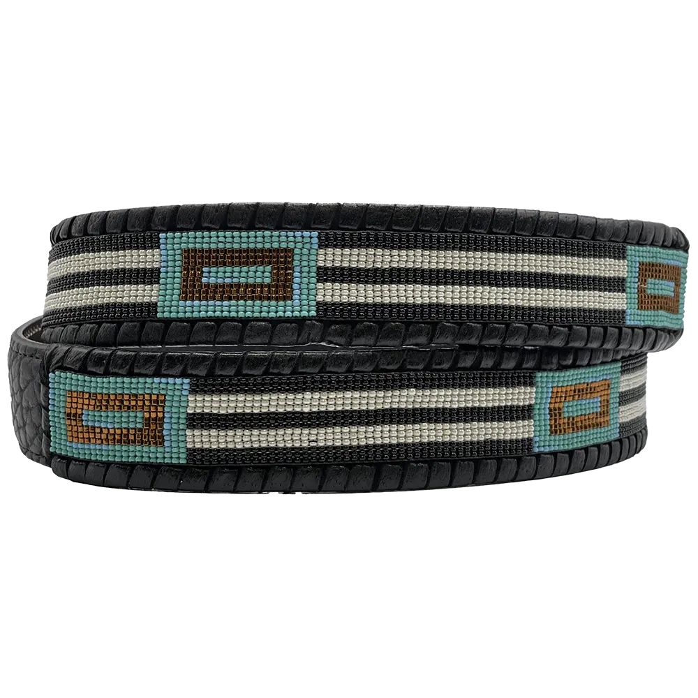 Navajo Chief's Blanket Beaded Belt