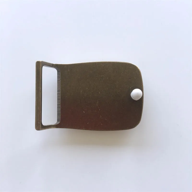 New Western Chief Cowboy Rectangle Solid Brass Belt Buckle BS015