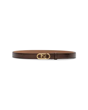 O'Lock Crinkle Brown Thin Belt