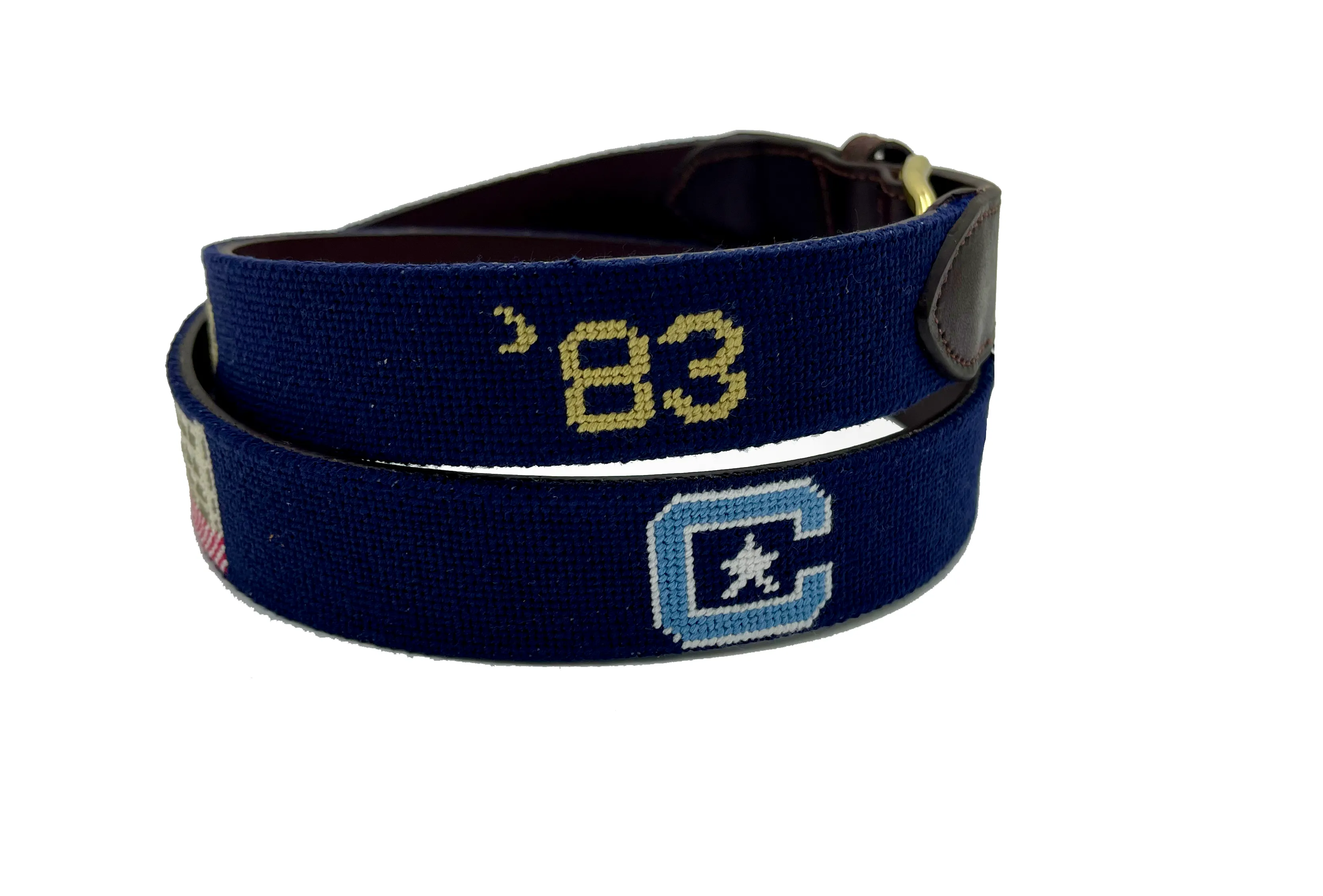 Personalized - The Citadel Hand-stitched Needlepoint Belt - Officially Licensed