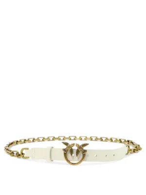 Pinko Logo Detailed Love Day Chain Belt