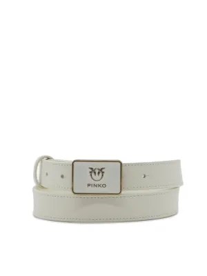 Pinko Love Logo Plaque Buckled Belt