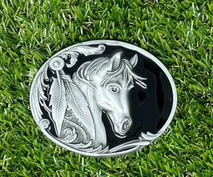 Rodeo Horse Head Buckle Black WT057BK