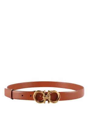 Salvatore Ferragamo Gancini Logo Engraved Belt