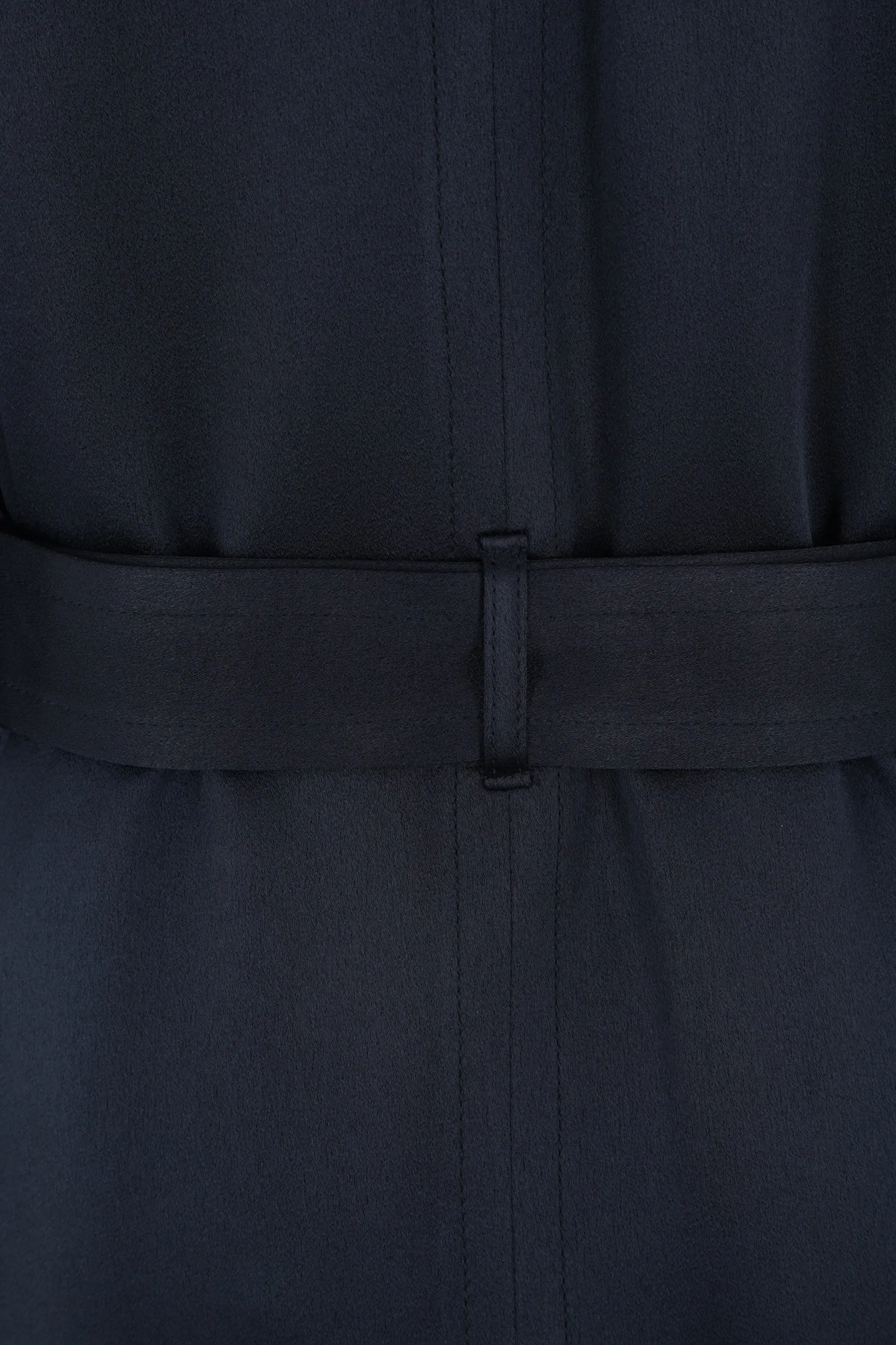 single-breasted envers satin trench coat
