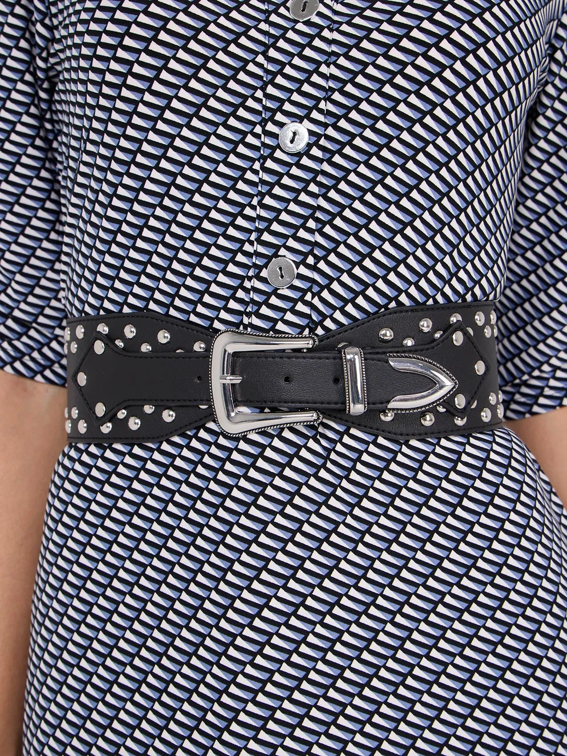 Studded Wide Belt