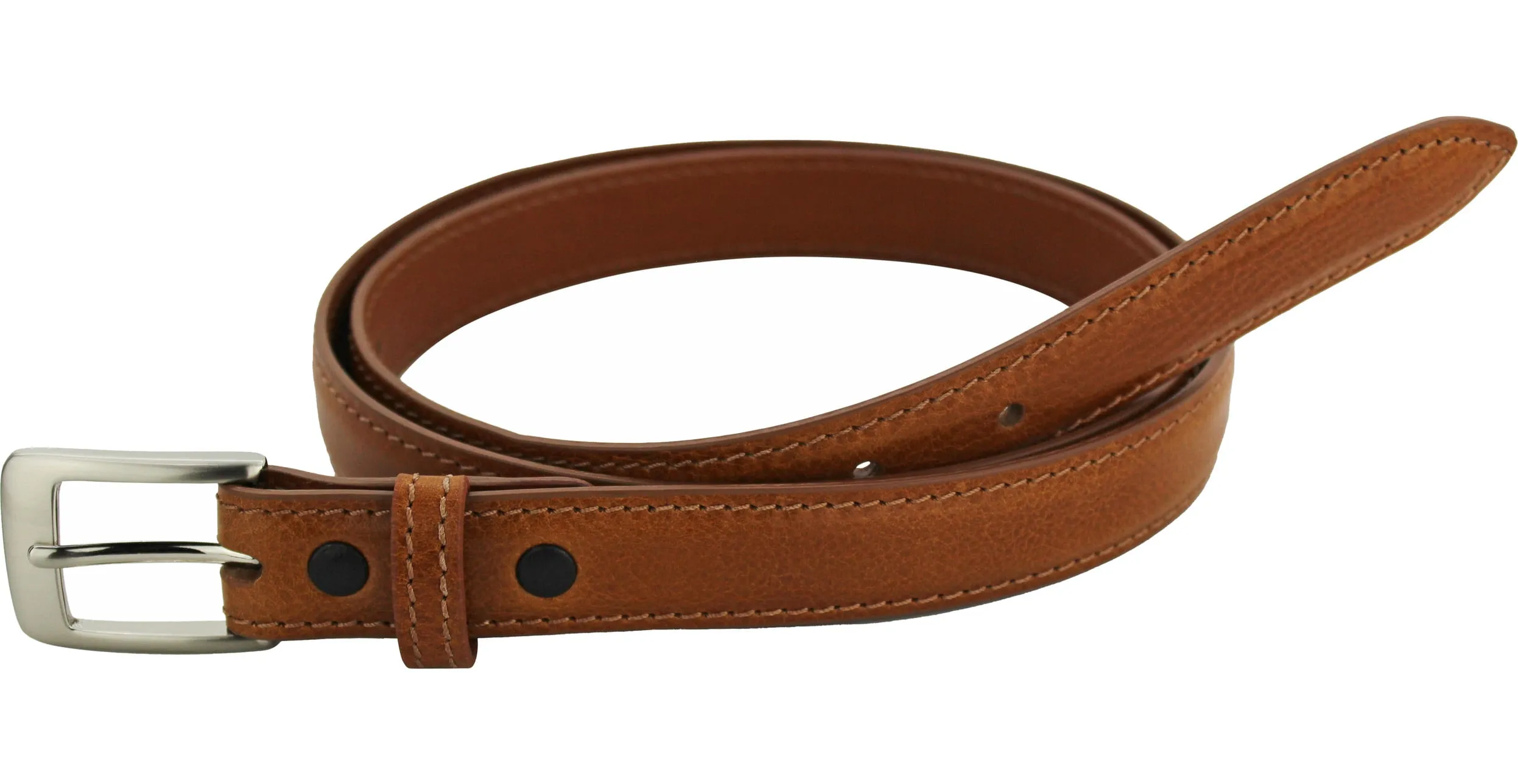 Tan Italian Calf Leather Dress Belt - 1" Wide Full Grain **Made To Order Allow 5 To 6 Weeks To Ship