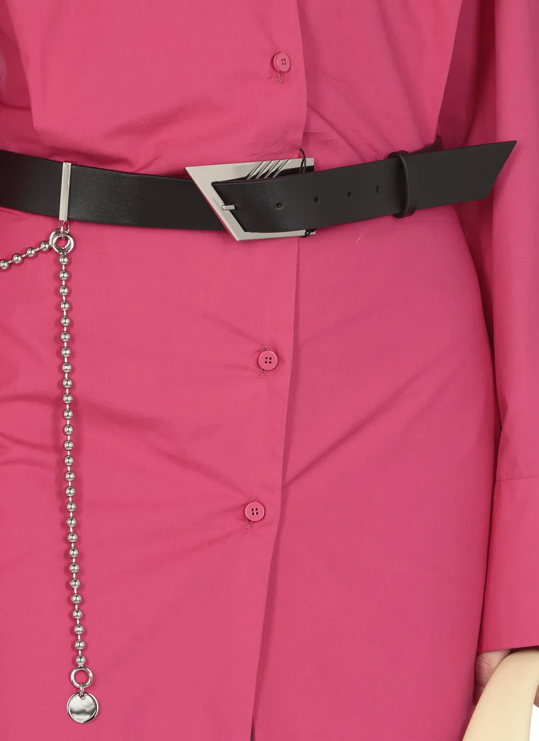 The Attico Chain Embellished Buckle Belt