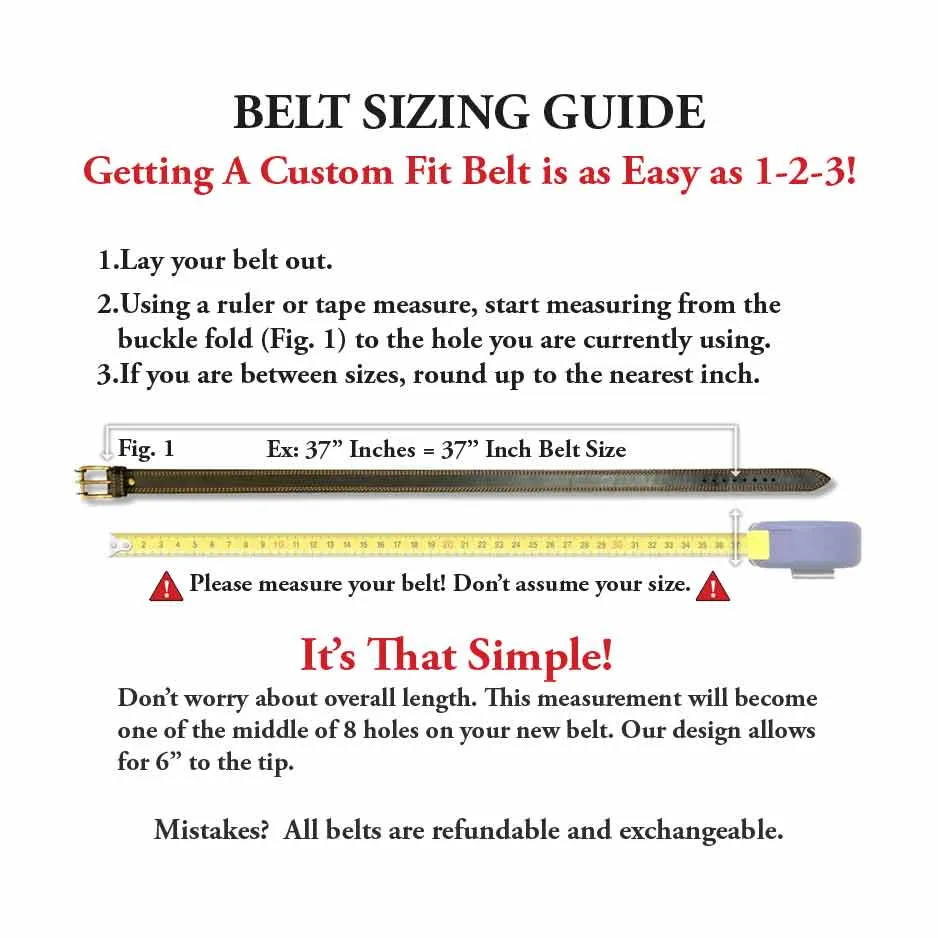 The CARNEGIE Narrow 1.25 Black Leather Belt