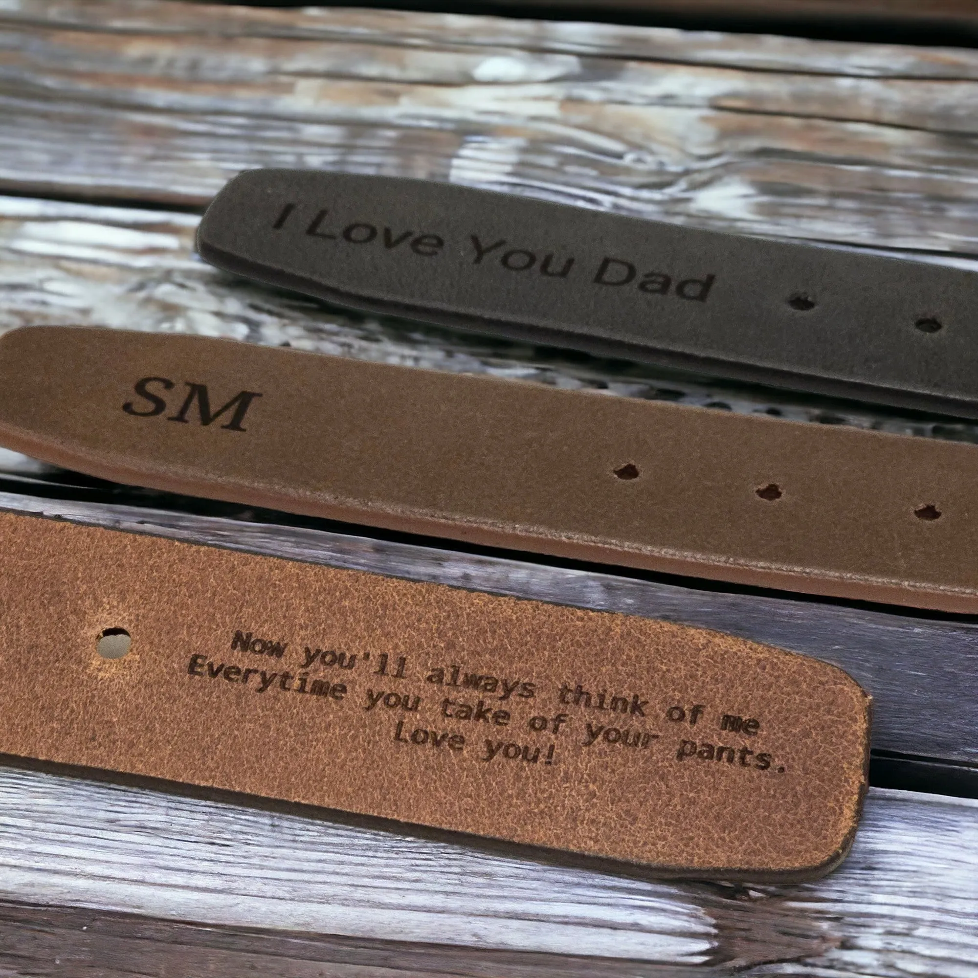 The Purpose Belt - Black Custom Engraved Arrow Patterned 100% Real Leather Belt