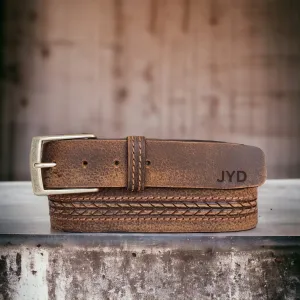 The Purpose Belt - Brown Custom Engraved 100% Real Distressed Leather Belt