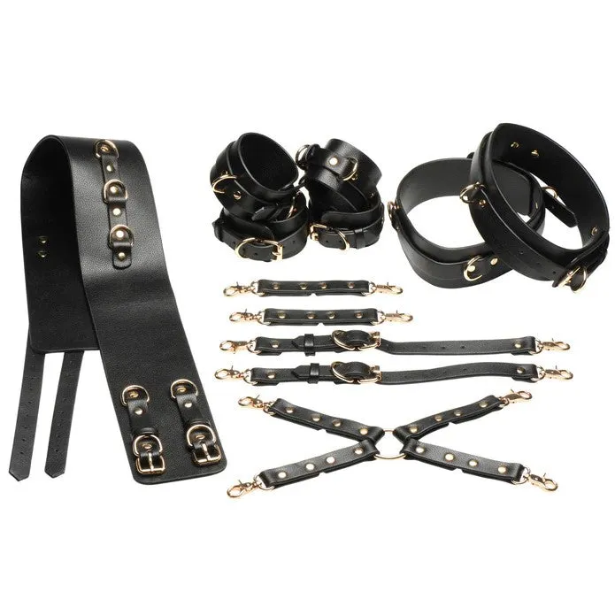 Tied Temptress Thigh Harness with Hog Tie Connector Black