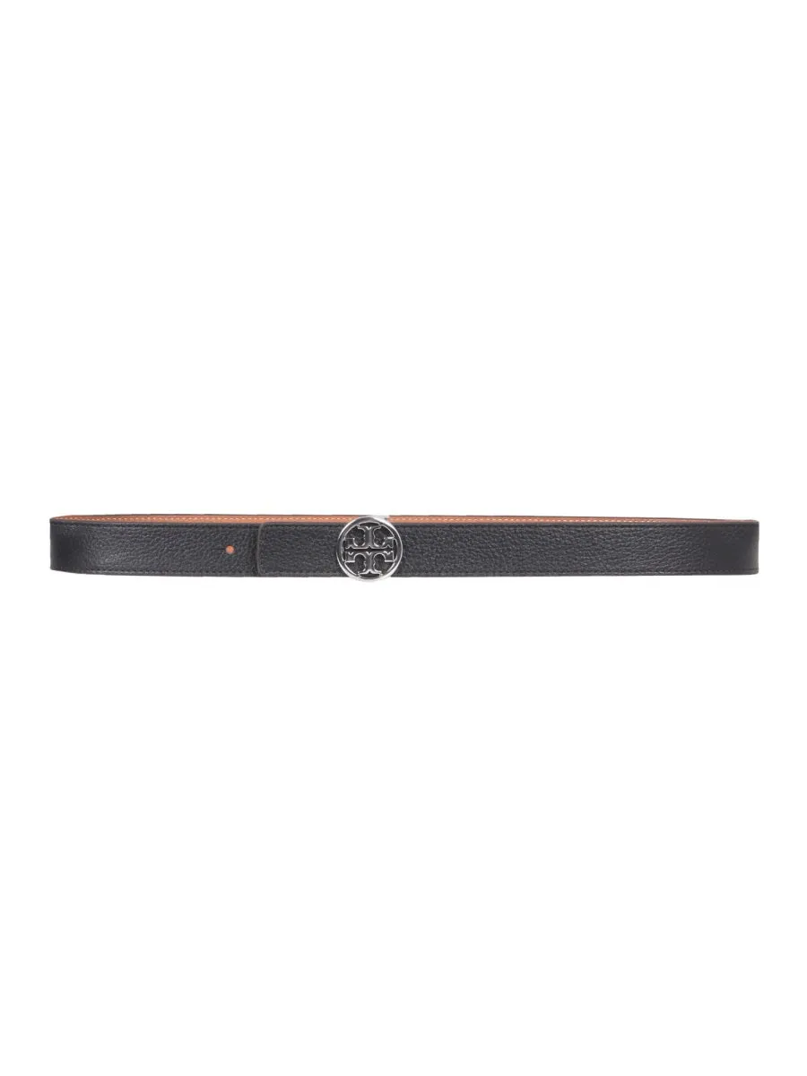 Tory Burch Logo Plaque Reversible Belt
