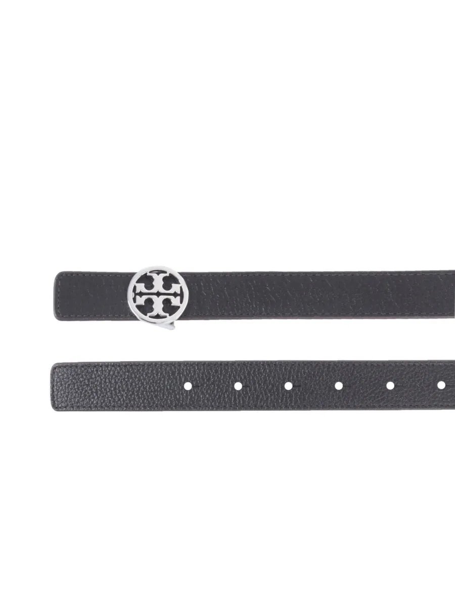 Tory Burch Logo Plaque Reversible Belt
