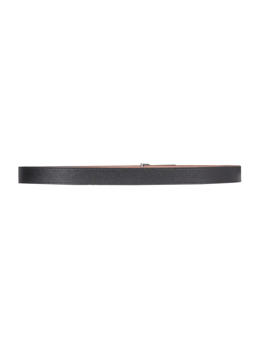 Tory Burch Logo Plaque Reversible Belt