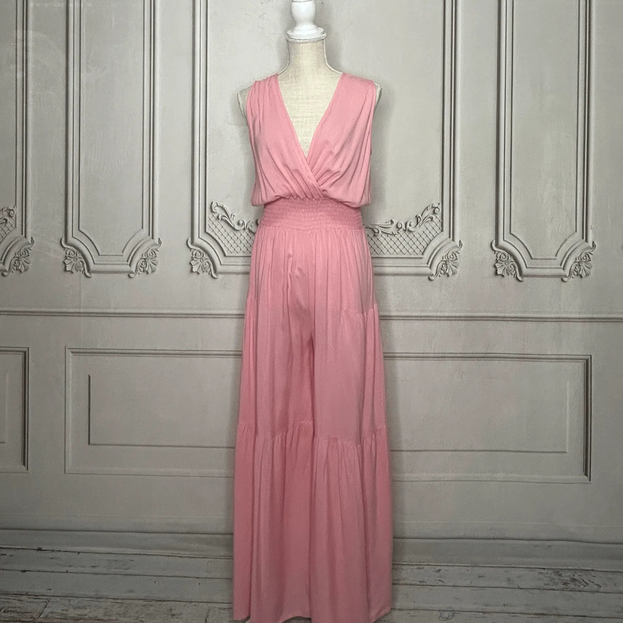 V-Neck Palazzo Jumpsuit