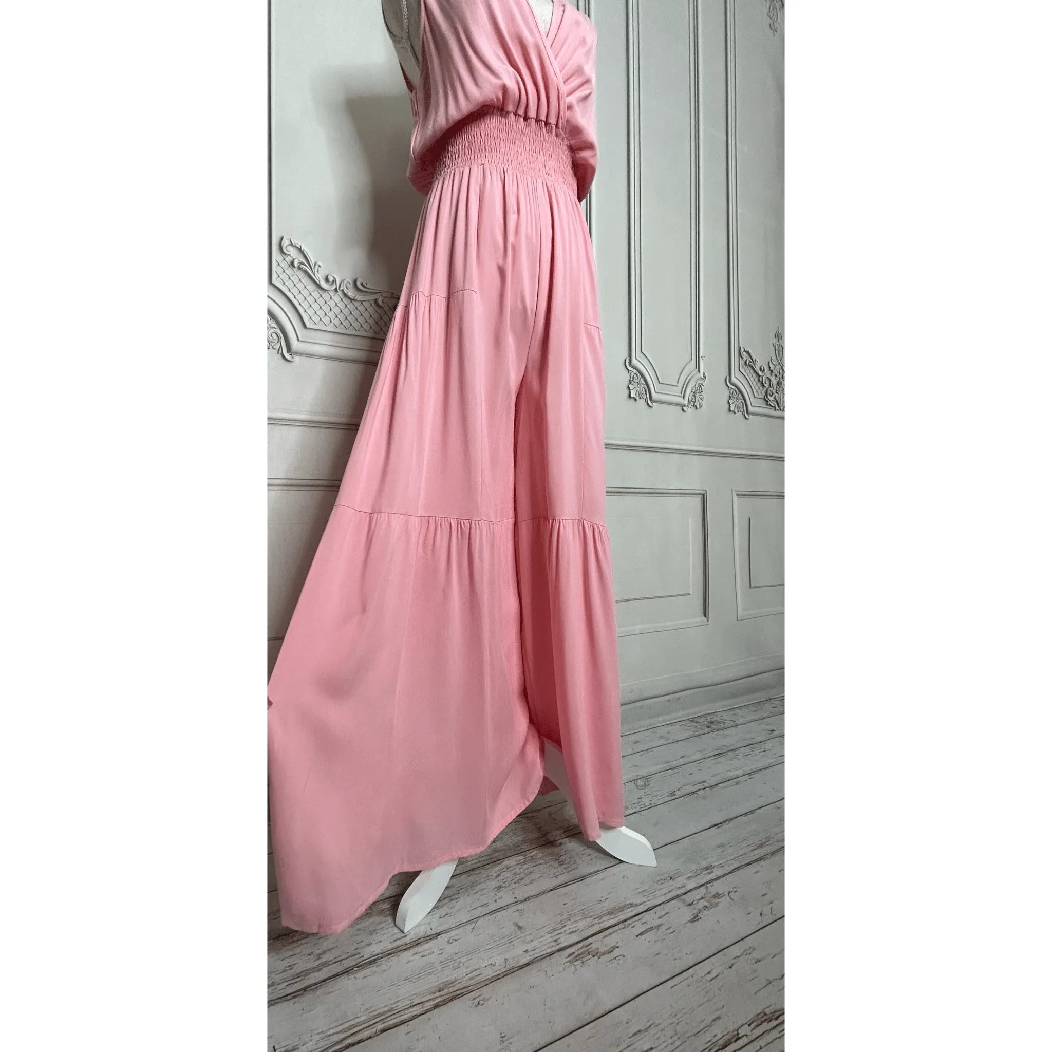 V-Neck Palazzo Jumpsuit