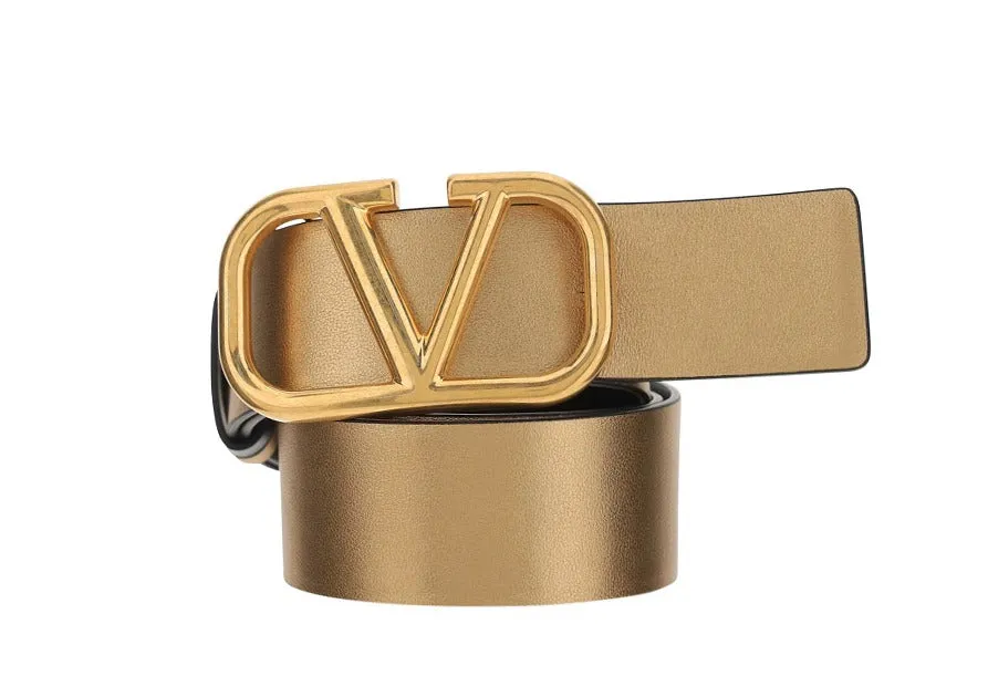 Valentino VLogo Buckle Reversible Belt