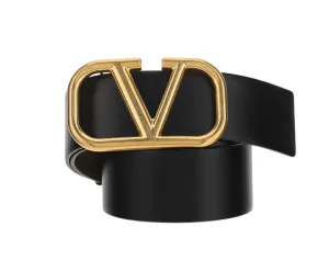 Valentino VLogo Buckle Reversible Belt
