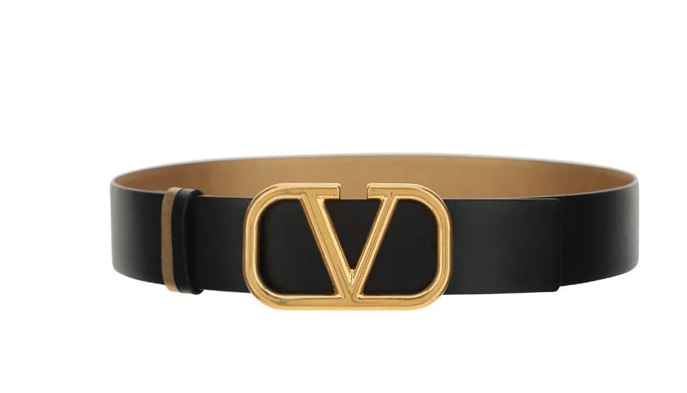 Valentino VLogo Buckle Reversible Belt