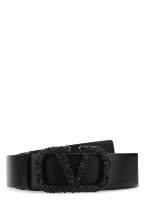 Valentino VLogo Embellished Buckle Belt