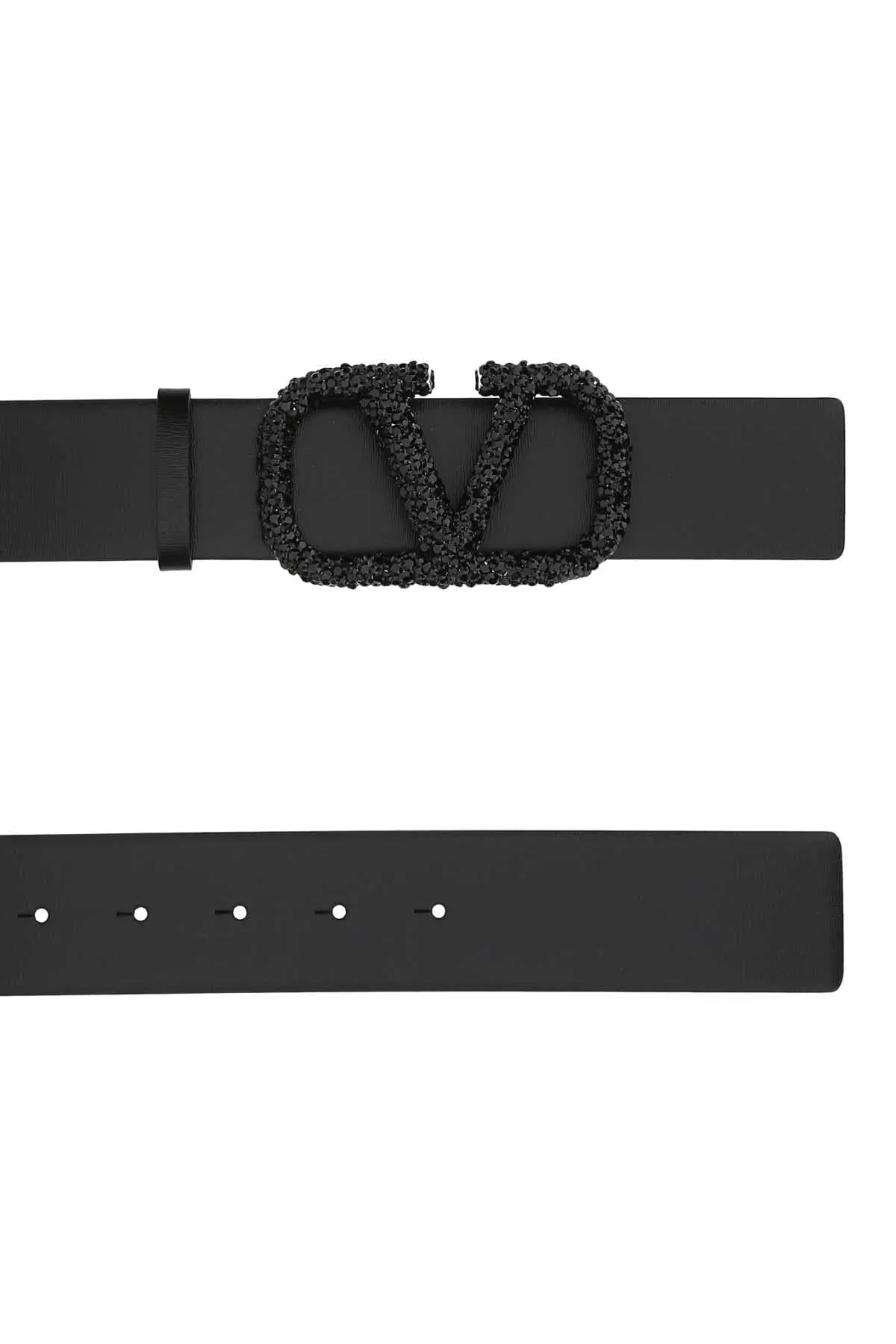 Valentino VLogo Embellished Buckle Belt