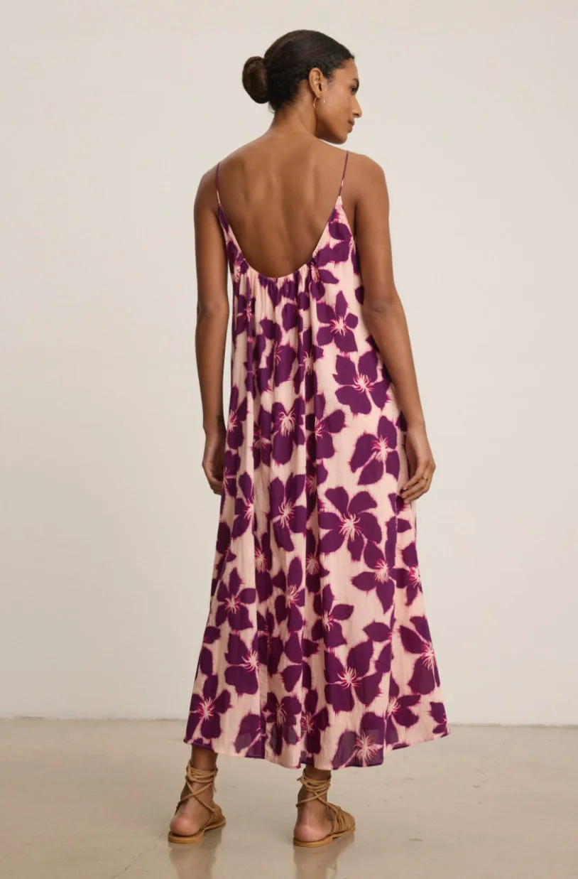 Vealexa Berry Floral Maxi Dress