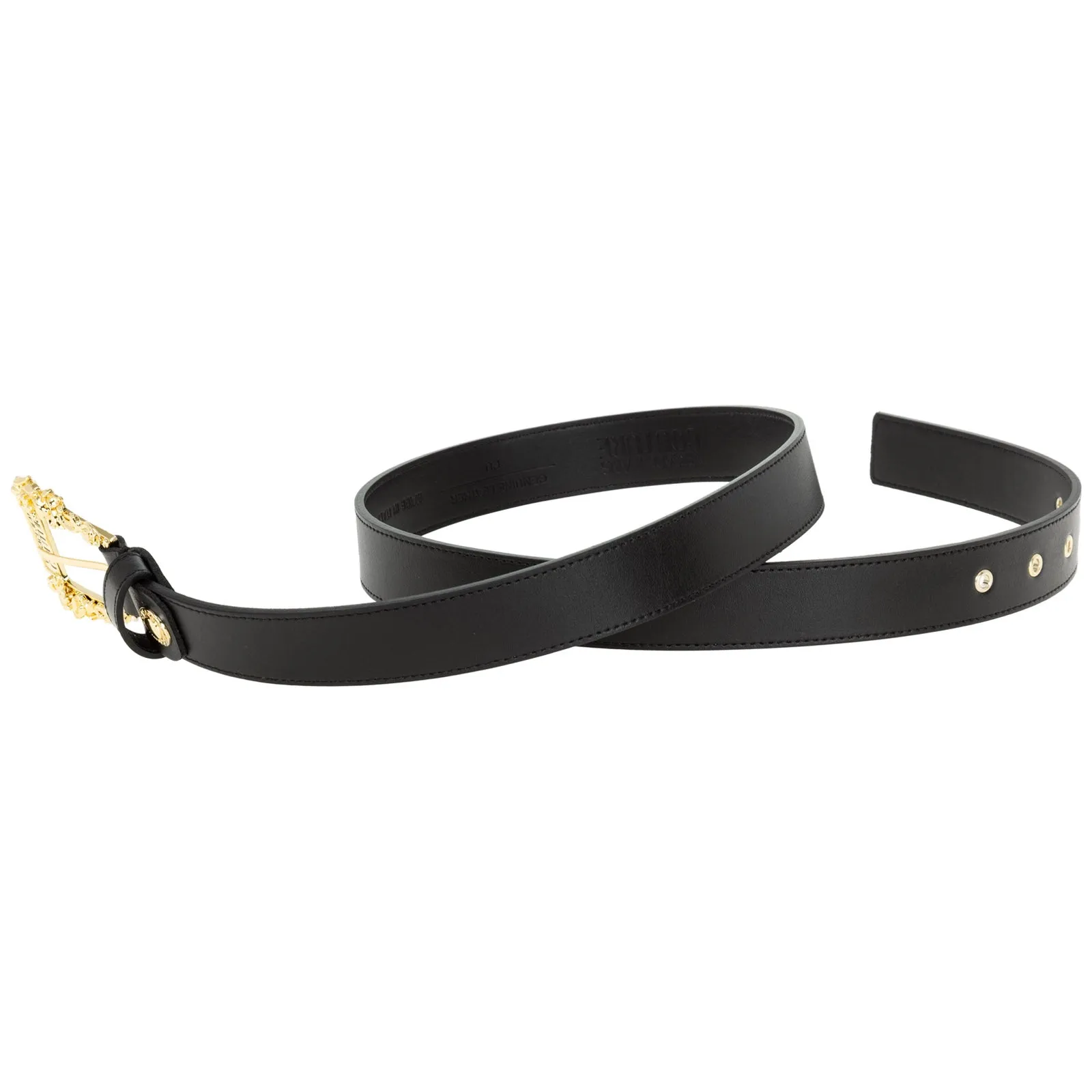 Versace Jeans Couture Logo Engraved Buckle Belt