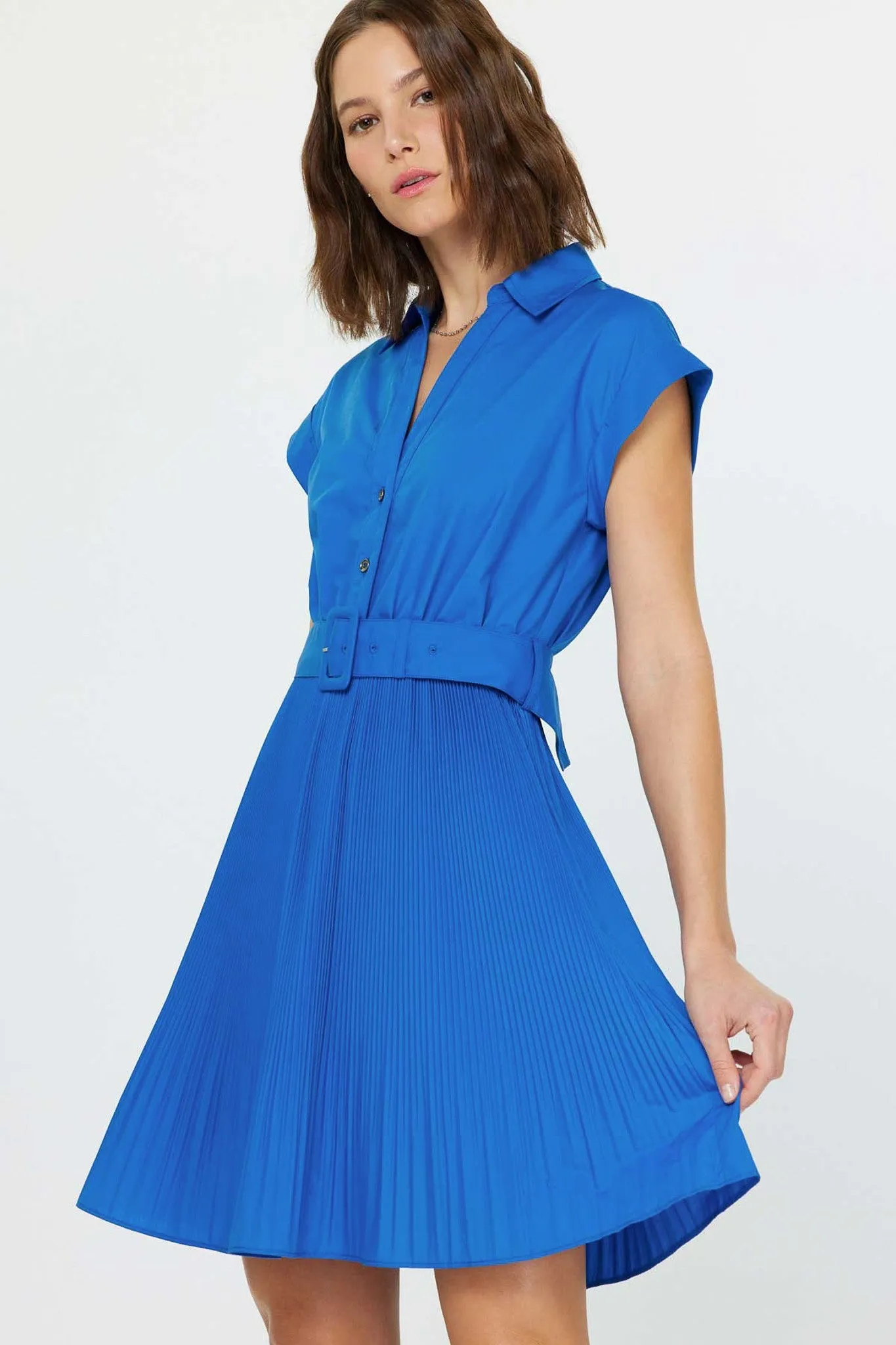 Wanderlust Blue Belt Dress