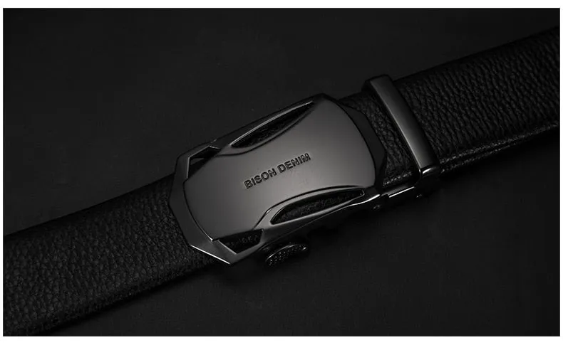 West Louis™ Automatic Buckle Genuine Leather Belt