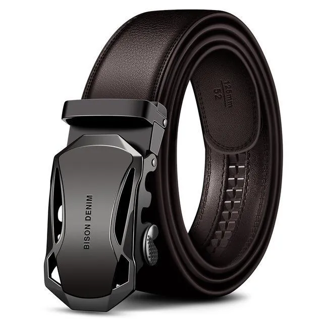 West Louis™ Automatic Buckle Genuine Leather Belt