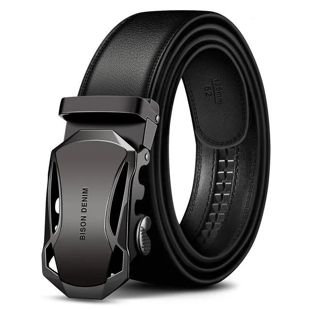West Louis™ Automatic Buckle Genuine Leather Belt