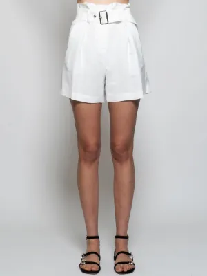 White Linen Blend Bermuda