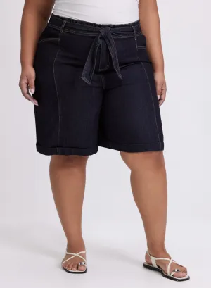 Wide-Leg Jean Shorts