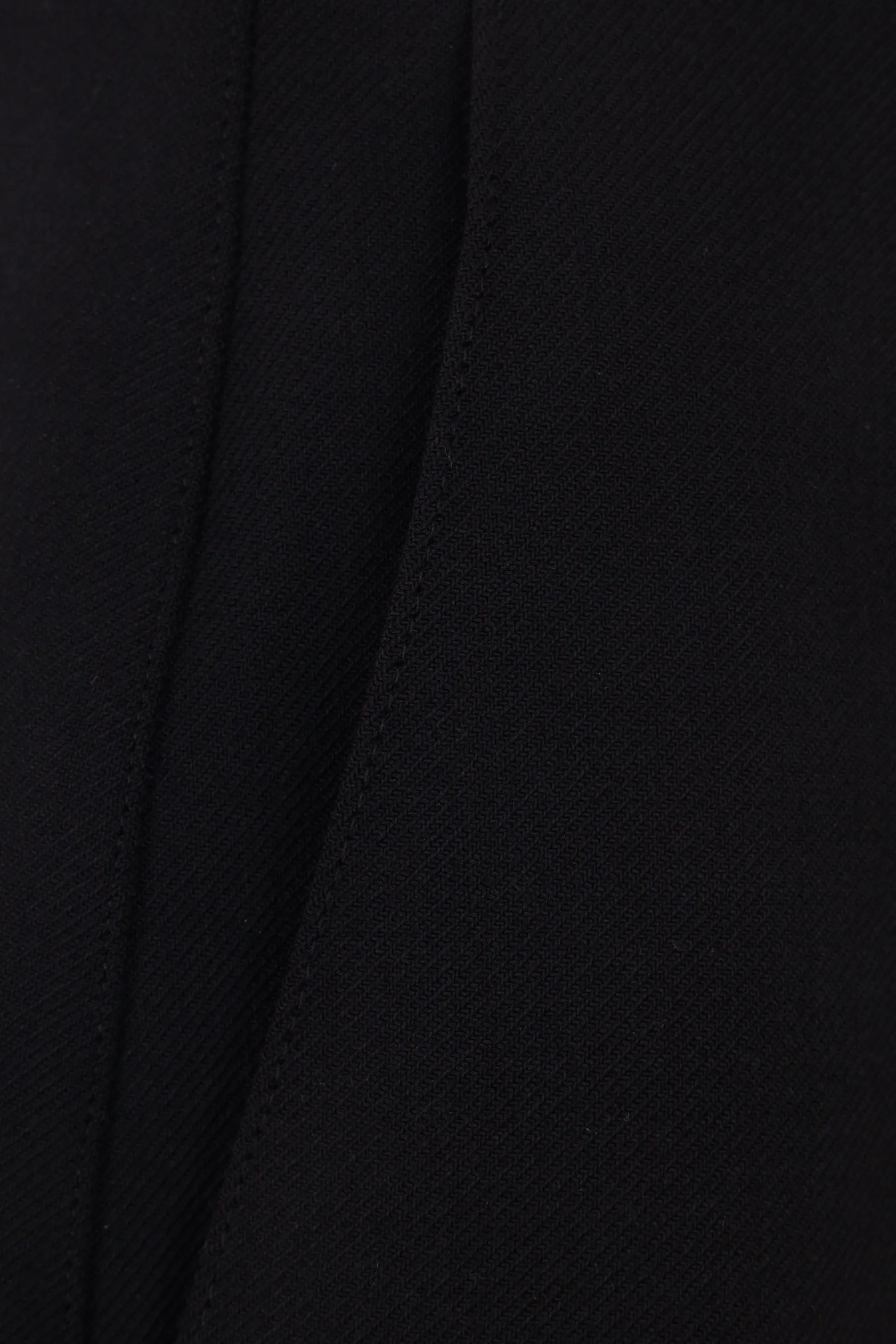 wool blend curved-leg pants