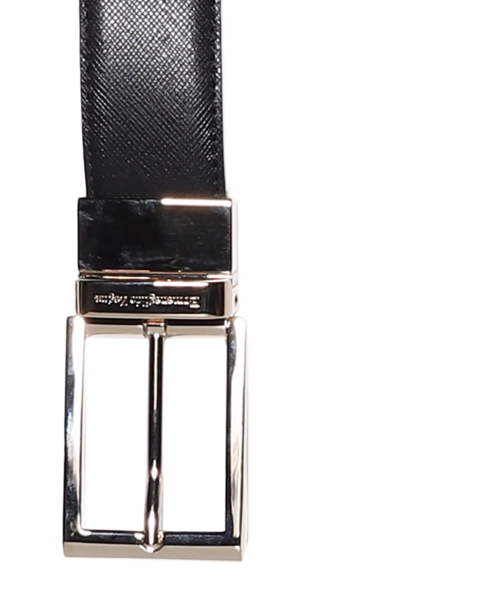 Z Zegna Logo Detailed Buckled Belt